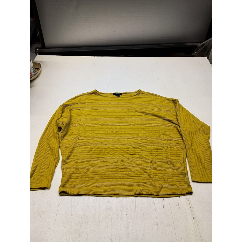 Simply Vera Vera Wang Shirt Womens Large Yellow Long Sleeve